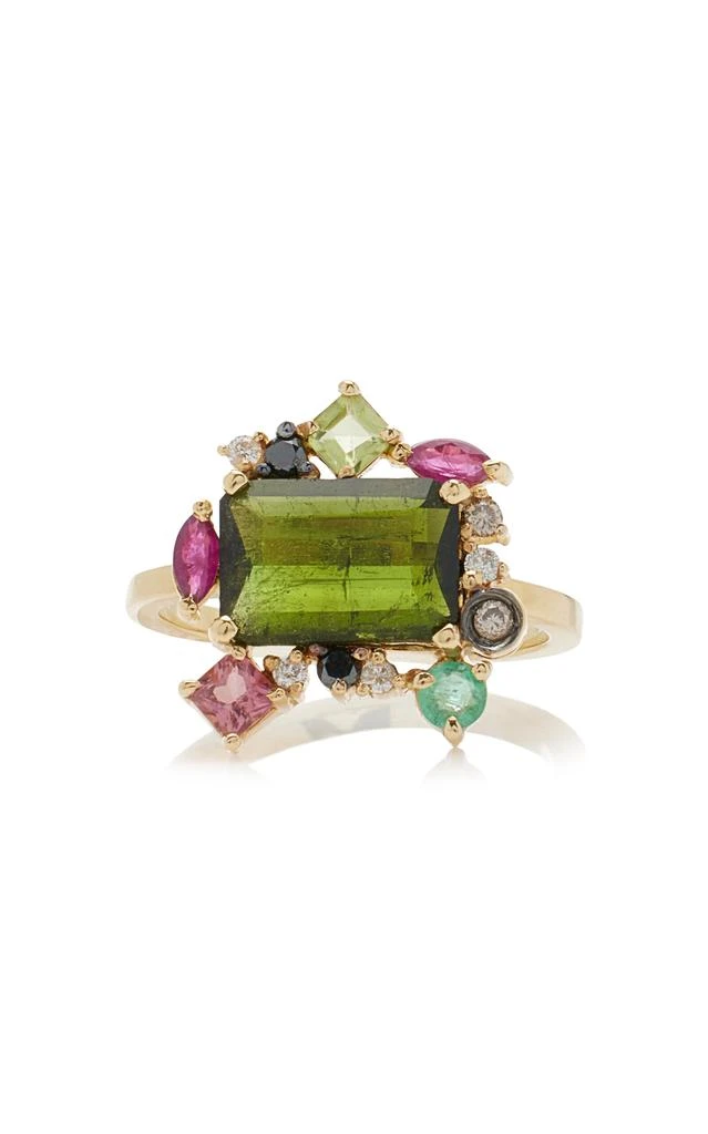 商品Carolina Neves|Carolina Neves - Elizabeth Collection 18K Gold Multi-Stone Ring - Multi - US 6.5 - Moda Operandi - Gifts For Her,价格¥32379,第1张图片