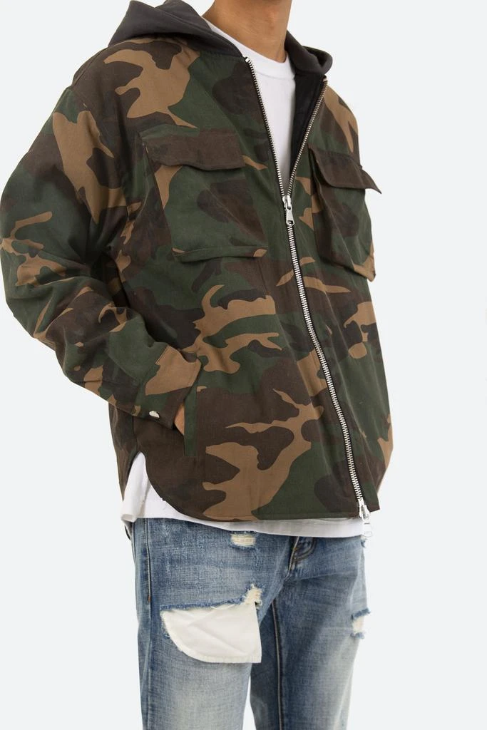 商品MNML|Camo Hooded Zip Up - Woodland Camo,价格¥359,第3张图片详细描述