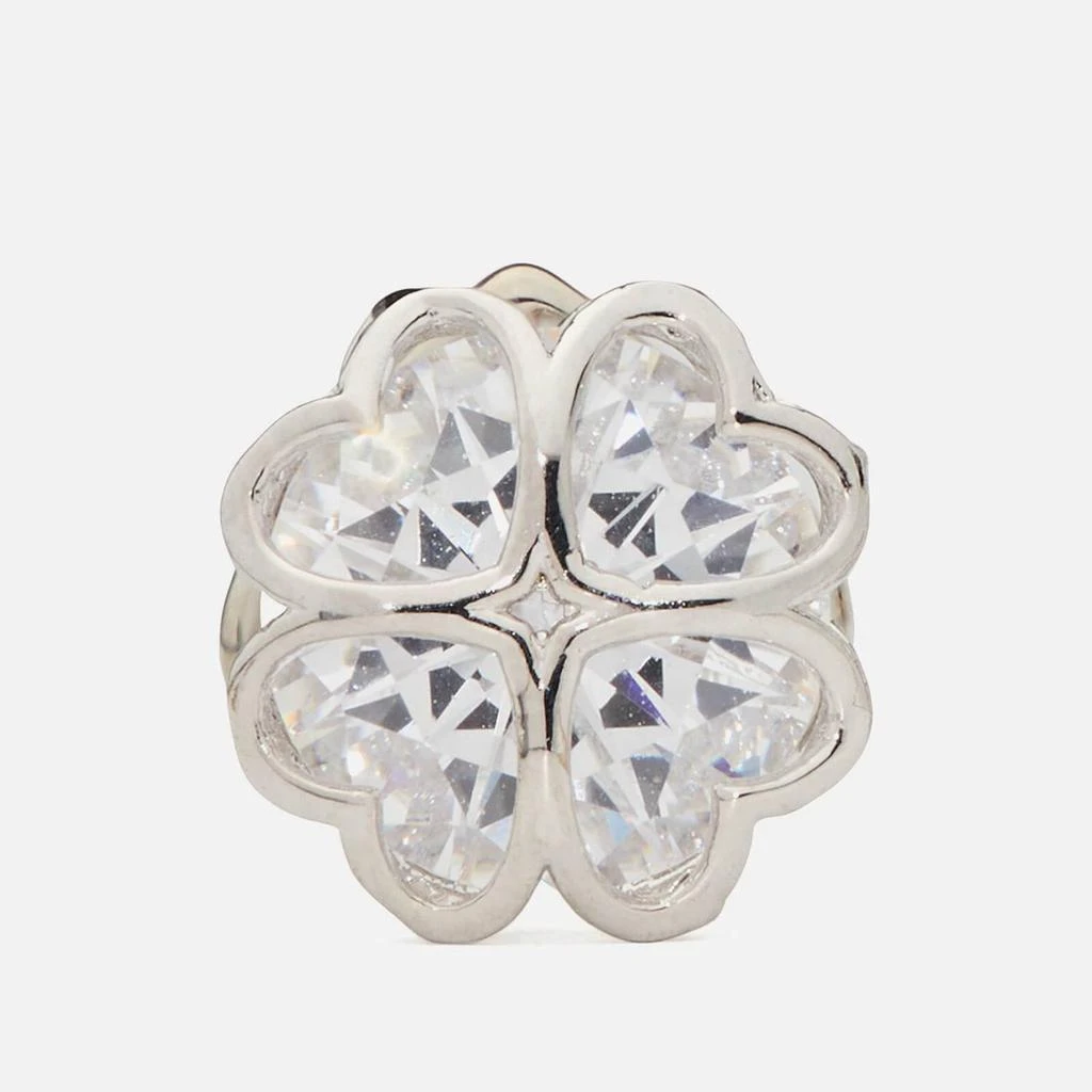 商品Kate Spade|Kate Spade New York Women's Sparkly Spade Studs - Clear/Silver,价格¥309,第2张图片详细描述