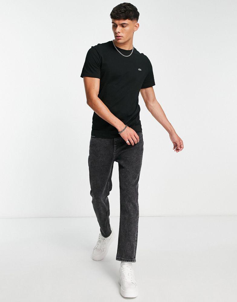 Lacoste t-shirt with croc in black商品第4张图片规格展示