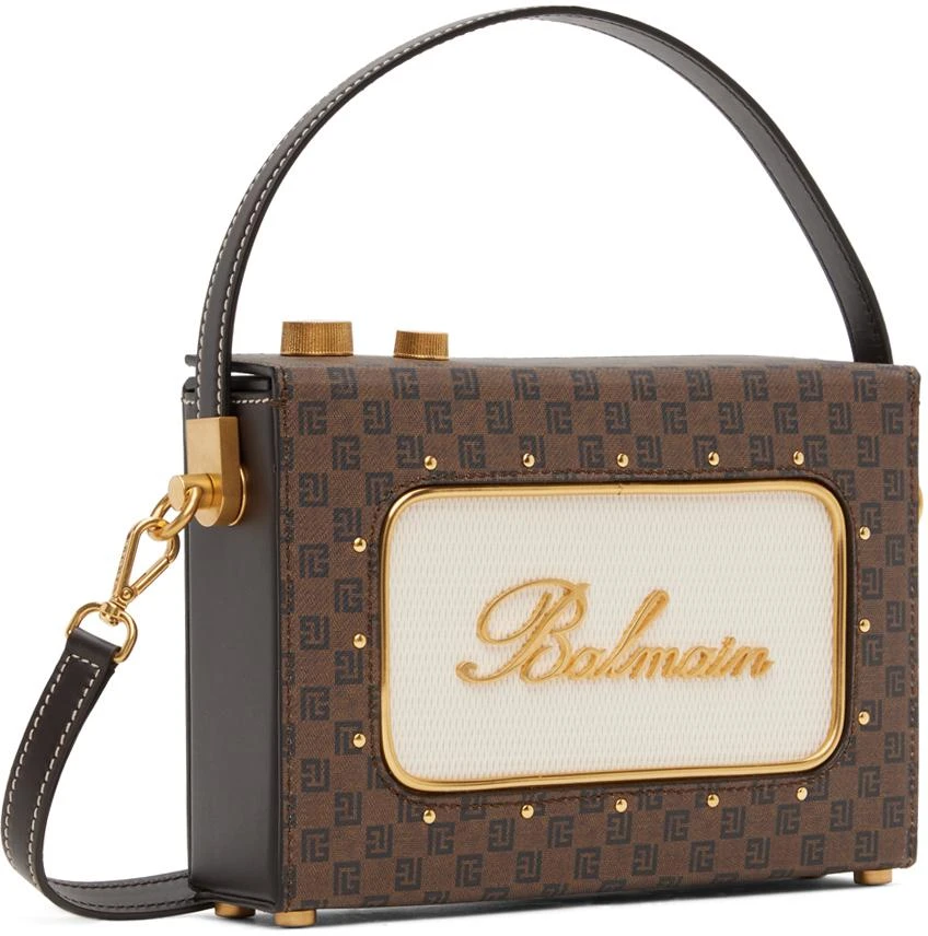 商品Balmain|Brown Radio Monogram Signature Bag,价格¥13371,第2张图片详细描述