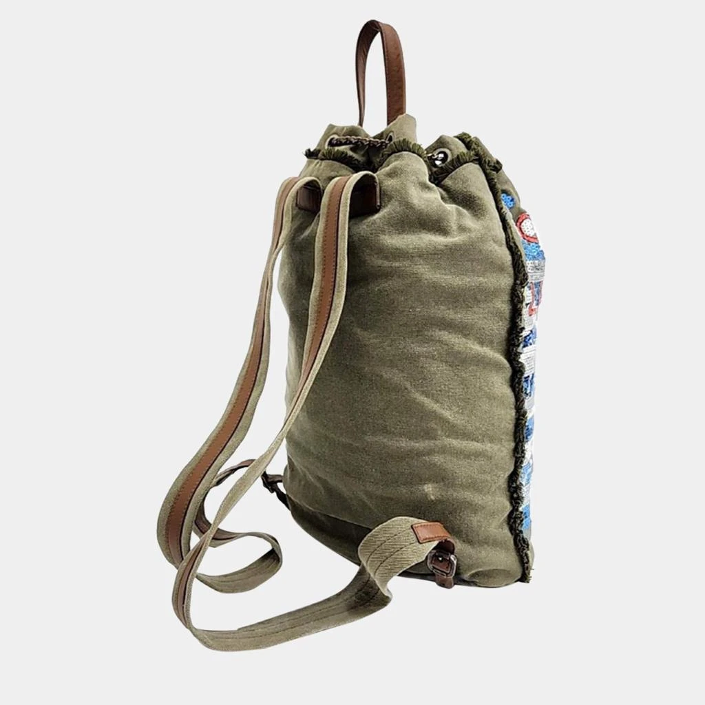 商品[二手商品] Chanel|Chanel Khaki Fabric Cuban Backpack,价格¥28088,第2张图片详细描述