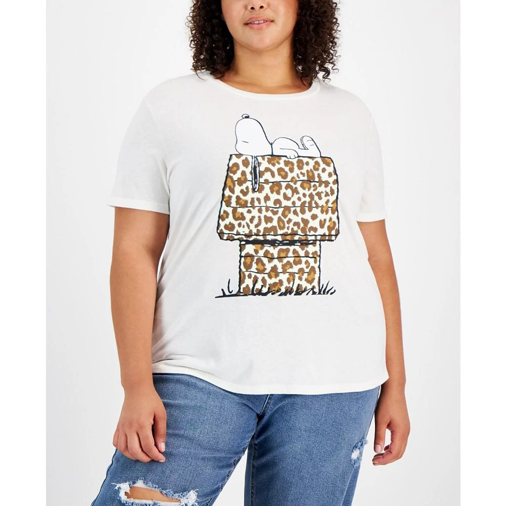 商品Love Tribe|Trendy Plus Size Snoopy Graphic T-Shirt,价格¥112,第1张图片