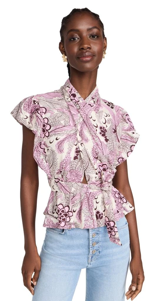 商品Derek Lam|Derek Lam 10 Crosby Brynn 荷叶边裹身上衣,价格¥787,第1张图片