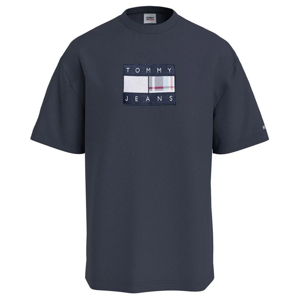 商品Tommy Hilfiger|Tommy Hilfiger Men's Skater Tartan Flag T-Shirt,价格¥141,第1张图片
