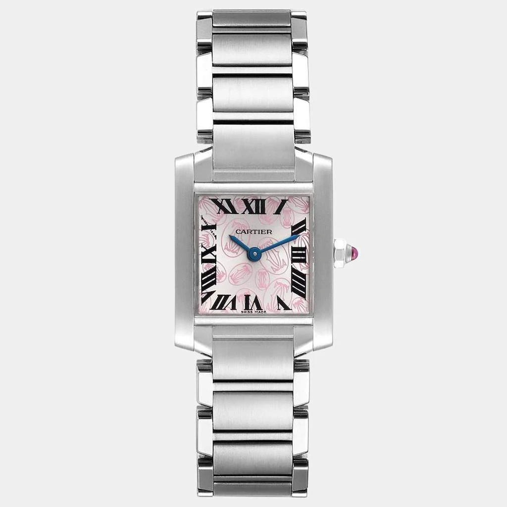 商品[二手商品] Cartier|Cartier Pink Stainless Steel Tank Francaise W51031Q3 Women's Wristwatch 25 mm,价格¥26937,第1张图片