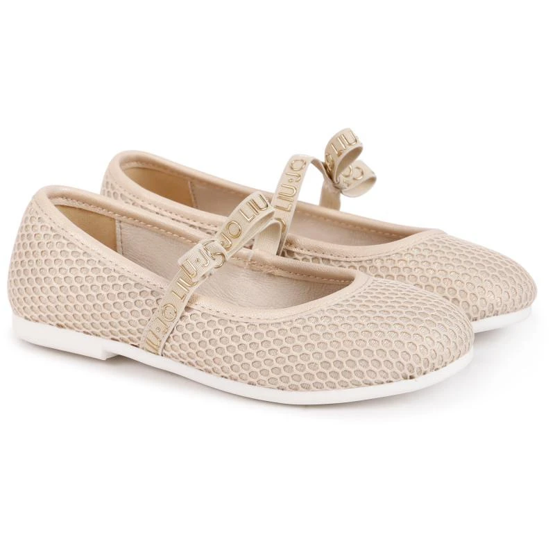 商品LIU •JO|Logo ballerinas in beige,价格¥640,第1张图片