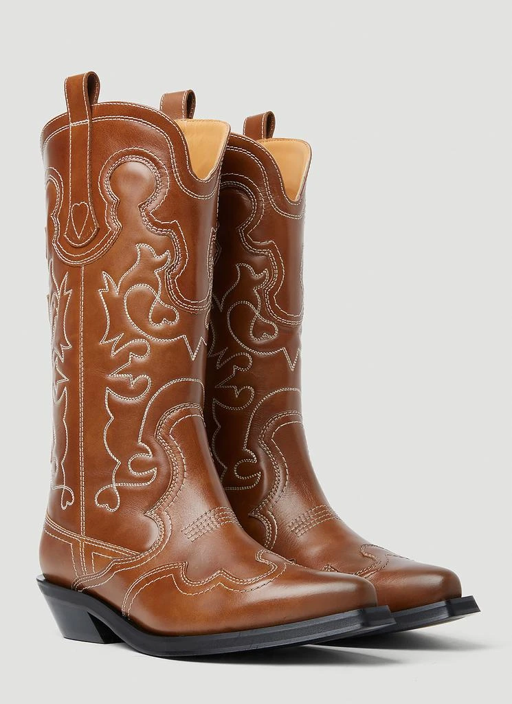 商品Ganni|Embroidered Western Boots,价格¥3037,第2张图片详细描述