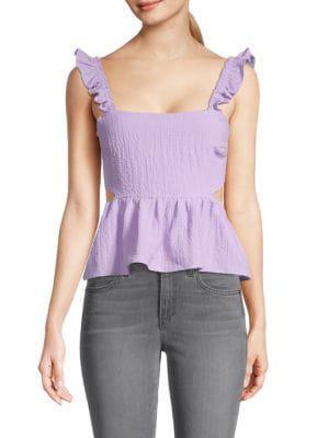 商品Lush|Back-Tie Peplum Top,价格¥149,第1张图片