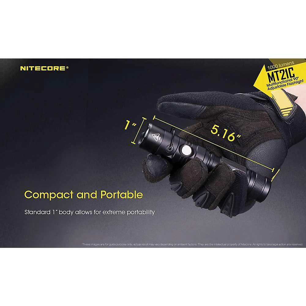 商品NITECORE|NITECORE MT21C 1000 Lumen Multifunctional 90 Degree Adjustable Flashlight,价格¥495,第2张图片详细描述