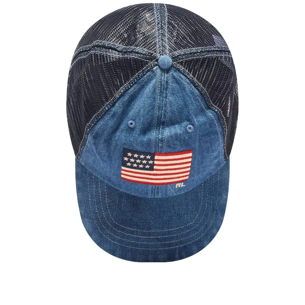 商品Ralph Lauren|Polo Ralph Lauren Flag Denim Baseball Cap,价格¥473,第2张图片详细描述