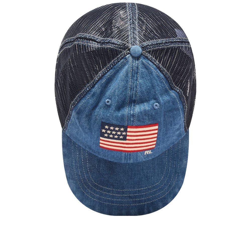 商品Ralph Lauren|Polo Ralph Lauren Flag Denim Baseball Cap,价格¥589,第4张图片详细描述