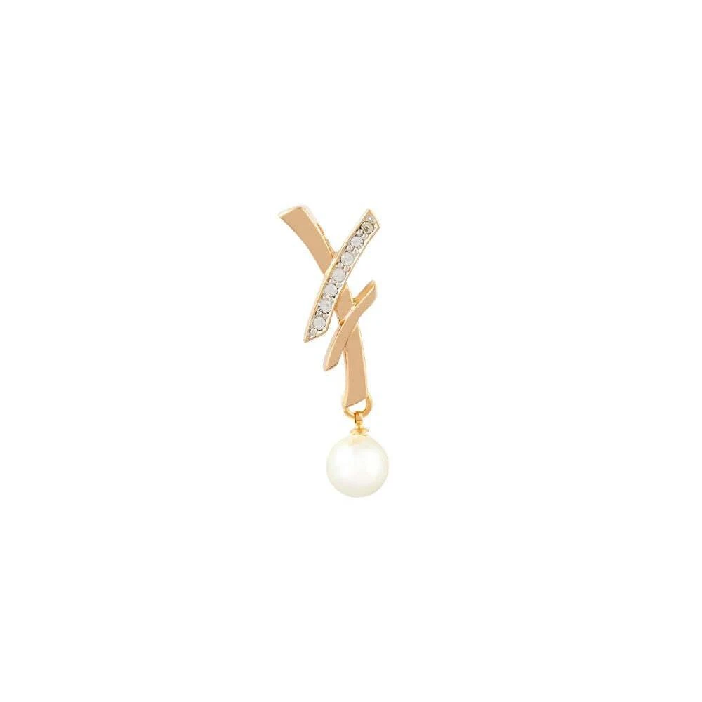 商品Susan Caplan Vintage|Faux pearl criss cross brooch,价格¥338,第1张图片