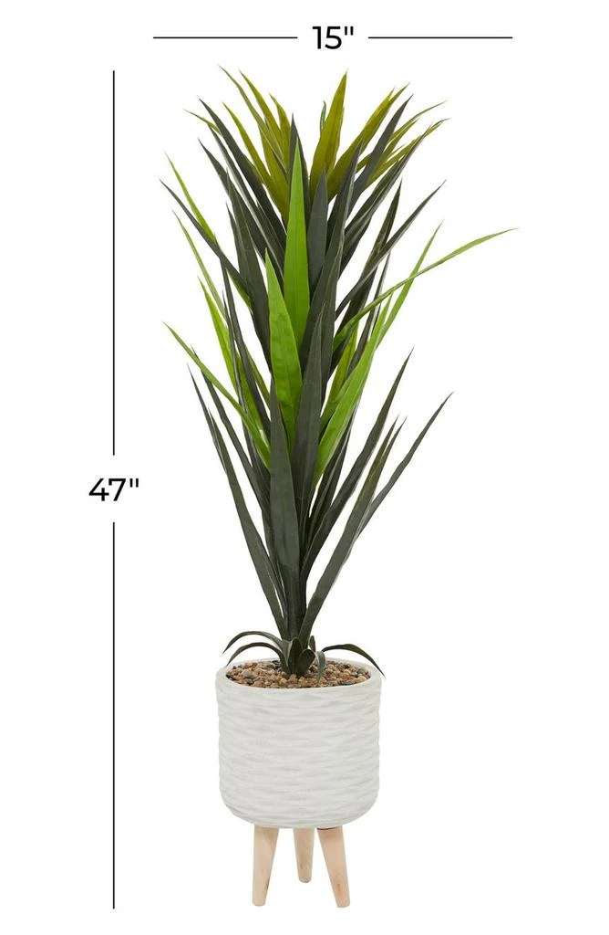 商品Novogratz|Green Faux Foliage Dracaena Artificial Plant with White Ceramic Pot,价格¥1651,第3张图片详细描述