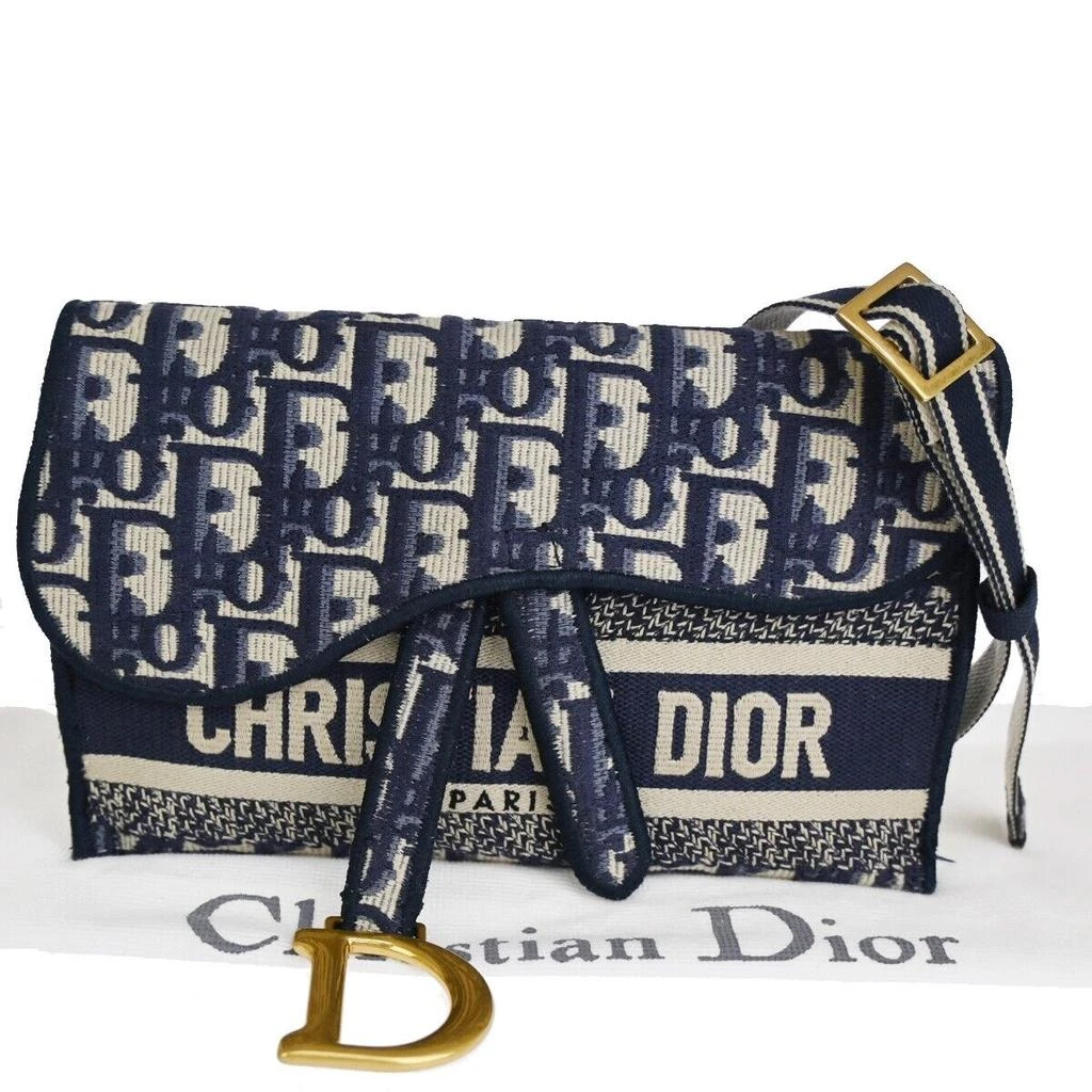 商品[二手商品] Dior|Dior Oblique  Canvas Shoulder Bag (Pre-Owned),价格¥18184,第1张图片