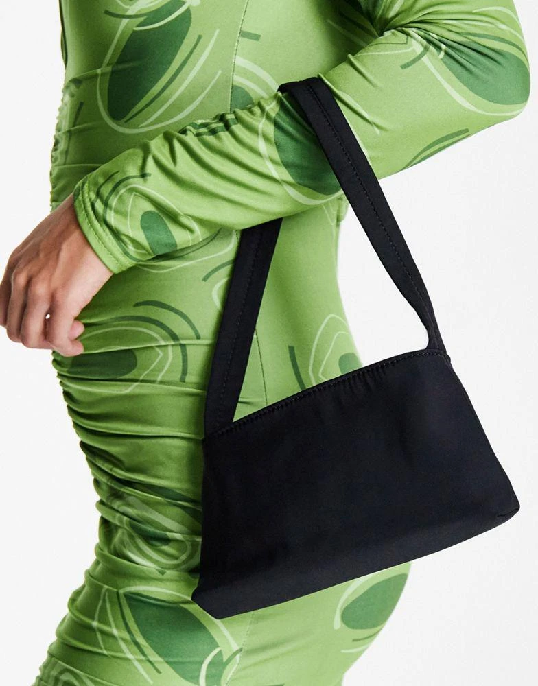 商品ASOS|ASOS DESIGN mini shoulder bag in black nylon ,价格¥56,第2张图片详细描述