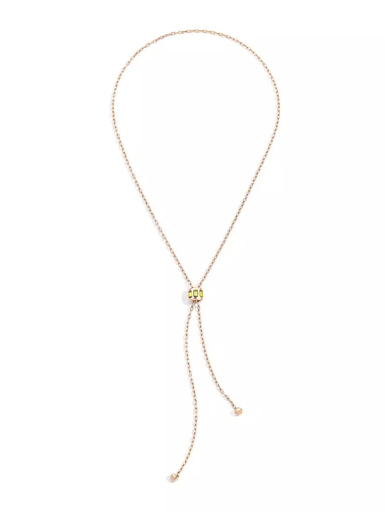 商品Pomellato|Iconica 18K Rose Gold &amp; Peridot Lariat Necklace,价格¥64816,第1张图片