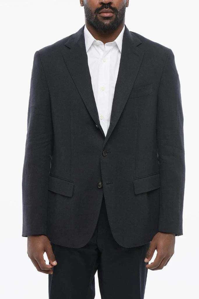 商品Loro Piana|Loro Piana Slim Fit Pure Linen Blazer with Flap Pockets,价格¥18879,第1张图片