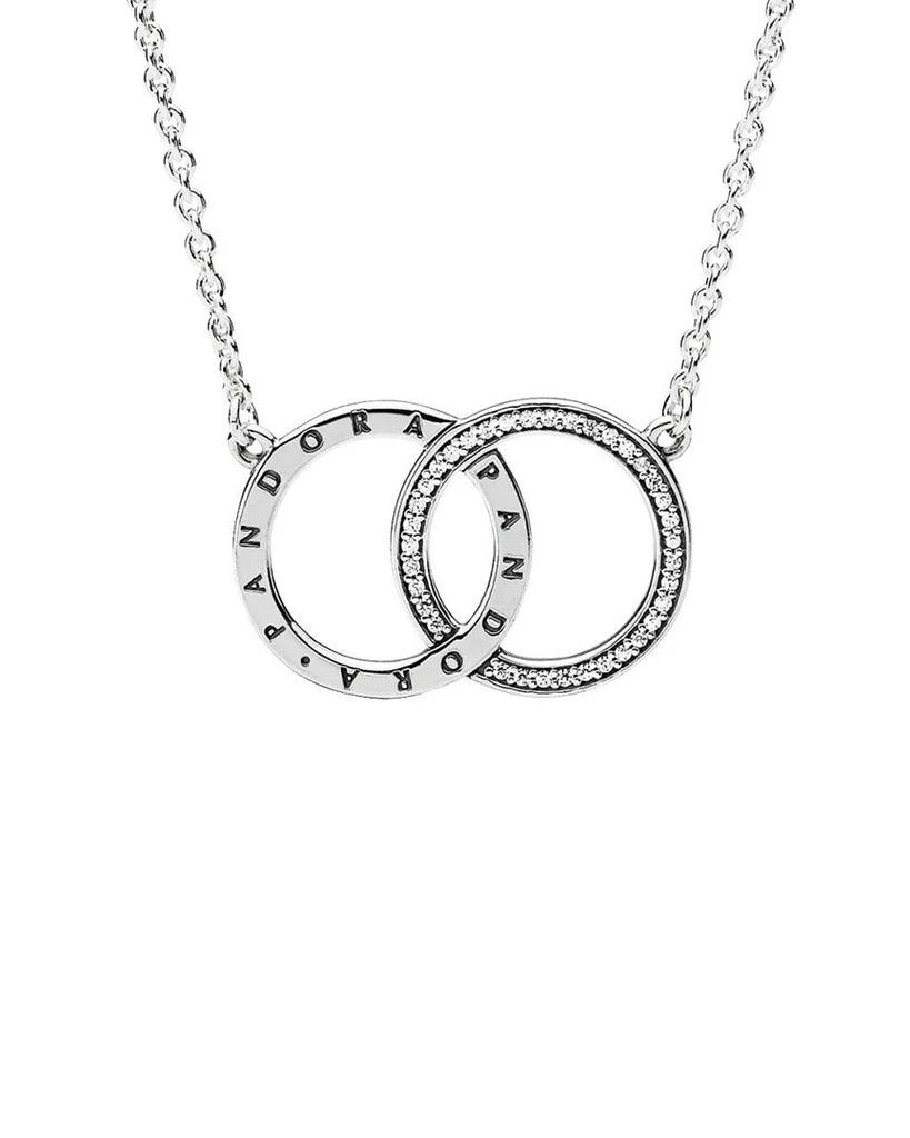 商品PANDORA|Pandora Silver CZ Circles Necklace,价格¥364,第1张图片
