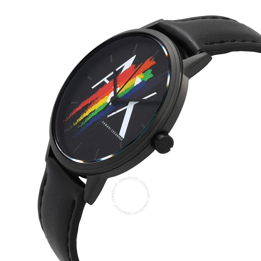 商品Armani Exchange|Cayde Rainbow Quartz Black Dial Men's Watch AX7120,价格¥365,第2张图片详细描述