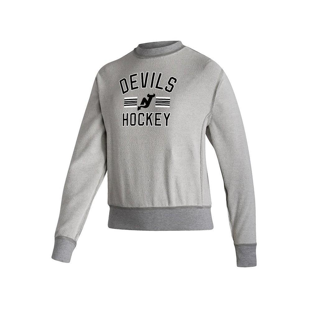 商品Adidas|Women's Heathered Gray New Jersey Devils 2021/22 Alternate Logo Reversible Pullover Sweatshirt,价格¥518,第7张图片详细描述