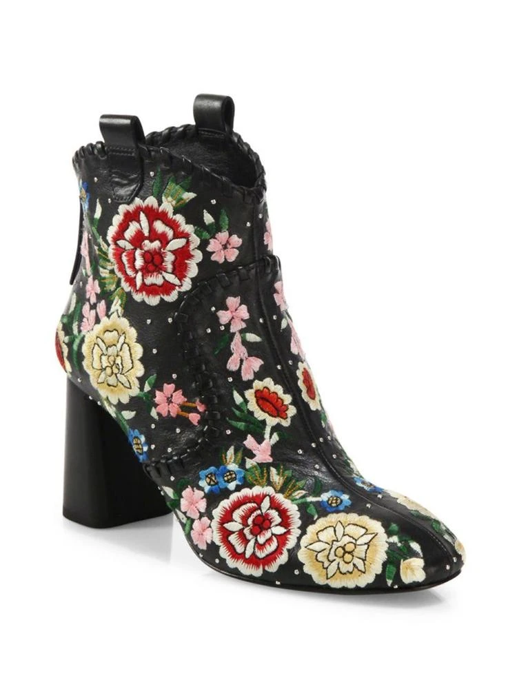 商品Alice + Olivia|Myra Embroidered Leather Booties,价格¥2238,第1张图片