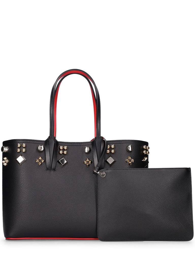 Small Cabata Spiked Leather Tote Bag商品第1张图片规格展示