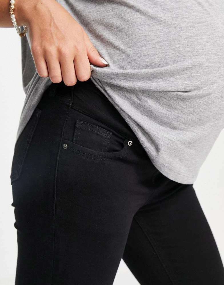 商品Topshop|Topshop Maternity under bump Jamie jeans in black -,价格¥170,第3张图片详细描述