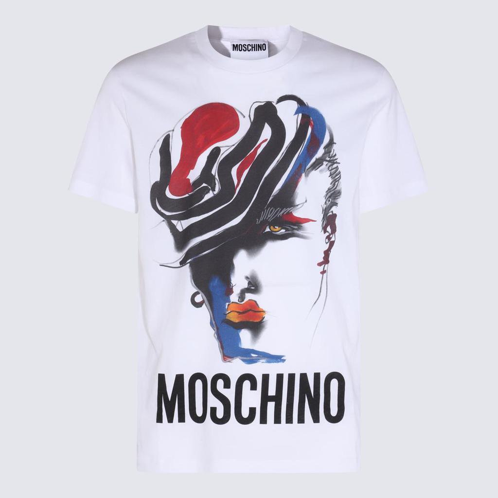 MOSCHINO WHITE COTTON T-SHIRT商品第1张图片规格展示