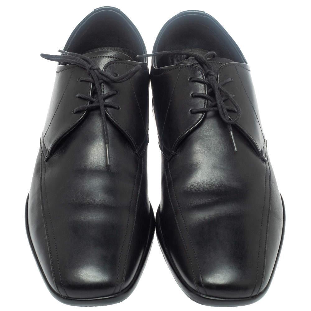 商品[二手商品] Prada|Prada Sports Black Leather Lace Up Derby Size 41.5,价格¥1851,第5张图片详细描述