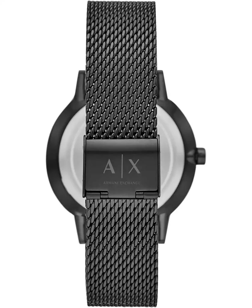 商品Armani Exchange|Men's Black Stainless Steel Mesh Bracelet Watch 42mm,价格¥1420,第3张图片详细描述