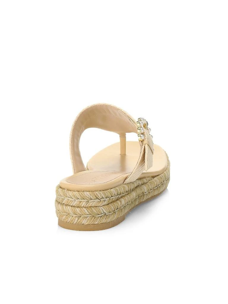 商品Stuart Weitzman|Pearl Buckle Espadrille Sandals,价格¥1307,第3张图片详细描述