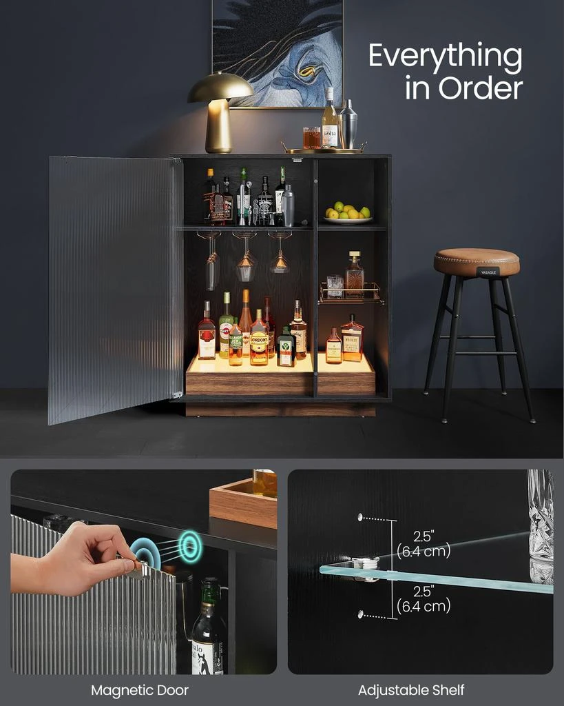 商品BreeBe|LED Sideboard Cabinet with Wine Storage,价格¥1745,第3张图片详细描述
