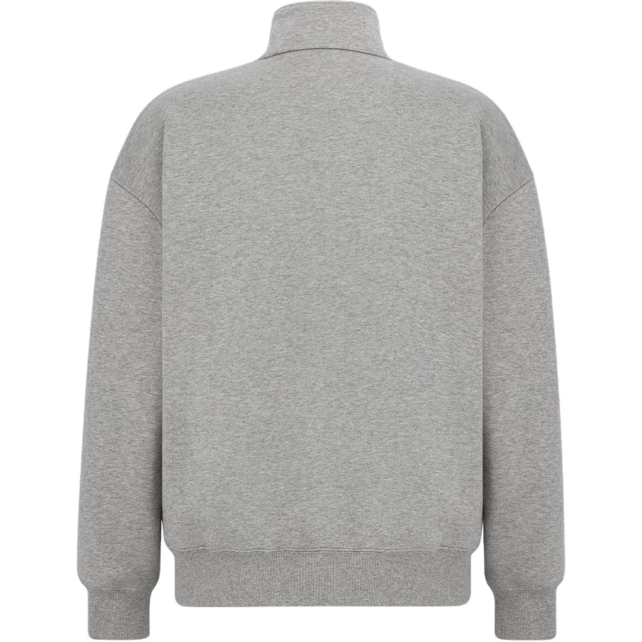 商品[国内直发] Dior|迪奥 标志刺绣半拉链长袖卫衣 男款 灰色,价格¥11145,第3张图片详细描述