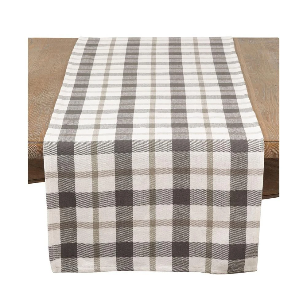 商品Saro Lifestyle|Yuri Collection Classic Plaid Design Cotton Table Runner,价格¥112,第2张图片详细描述