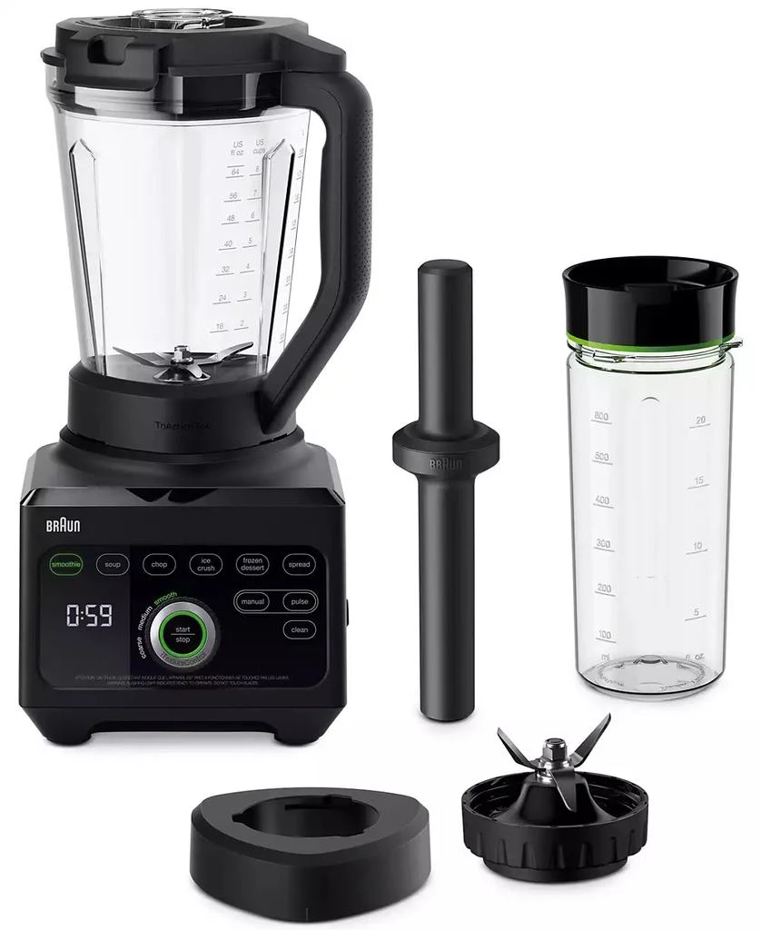 商品Braun|TriForce Pro Power Blender with Smoothie2Go JB9041BK,价格¥2254,第1张图片