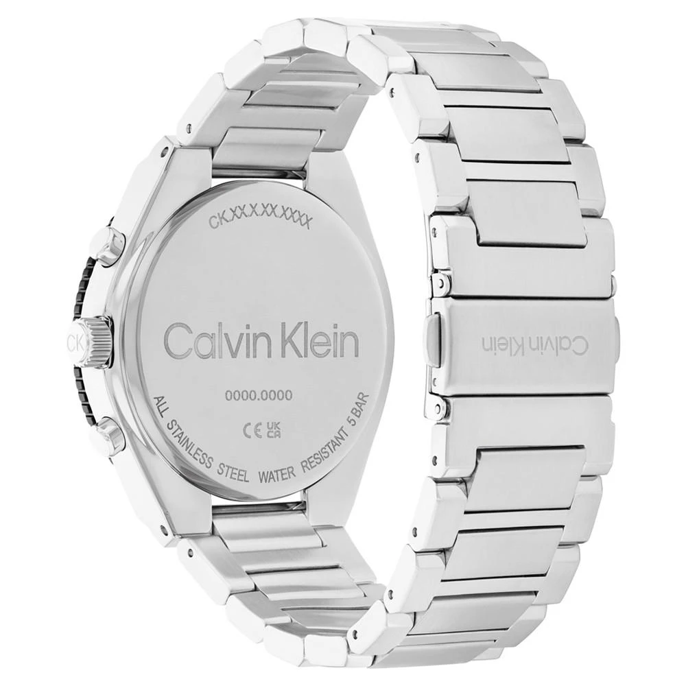 商品Calvin Klein|Men's Silver-Tone Stainless Steel Bracelet Watch 44.5mm,价格¥1507,第3张图片详细描述