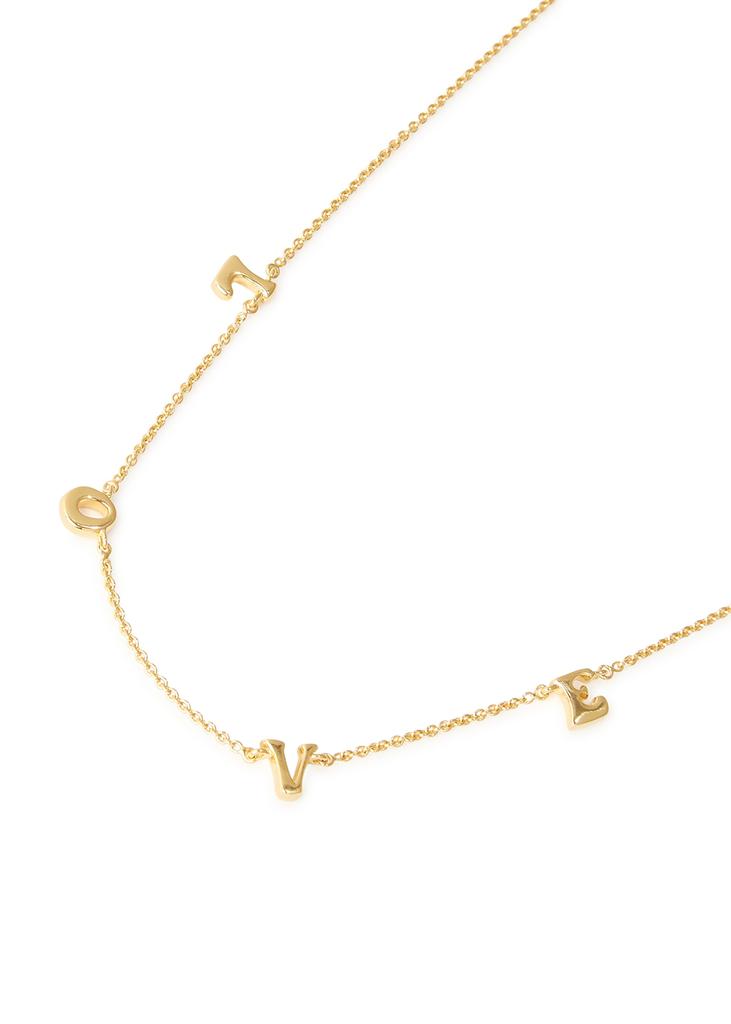 Share The Love 18kt gold-pleated necklace商品第3张图片规格展示