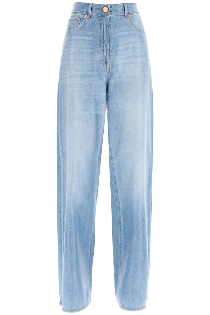 Versace glossy-effect wide-leg jeans商品第1张图片规格展示