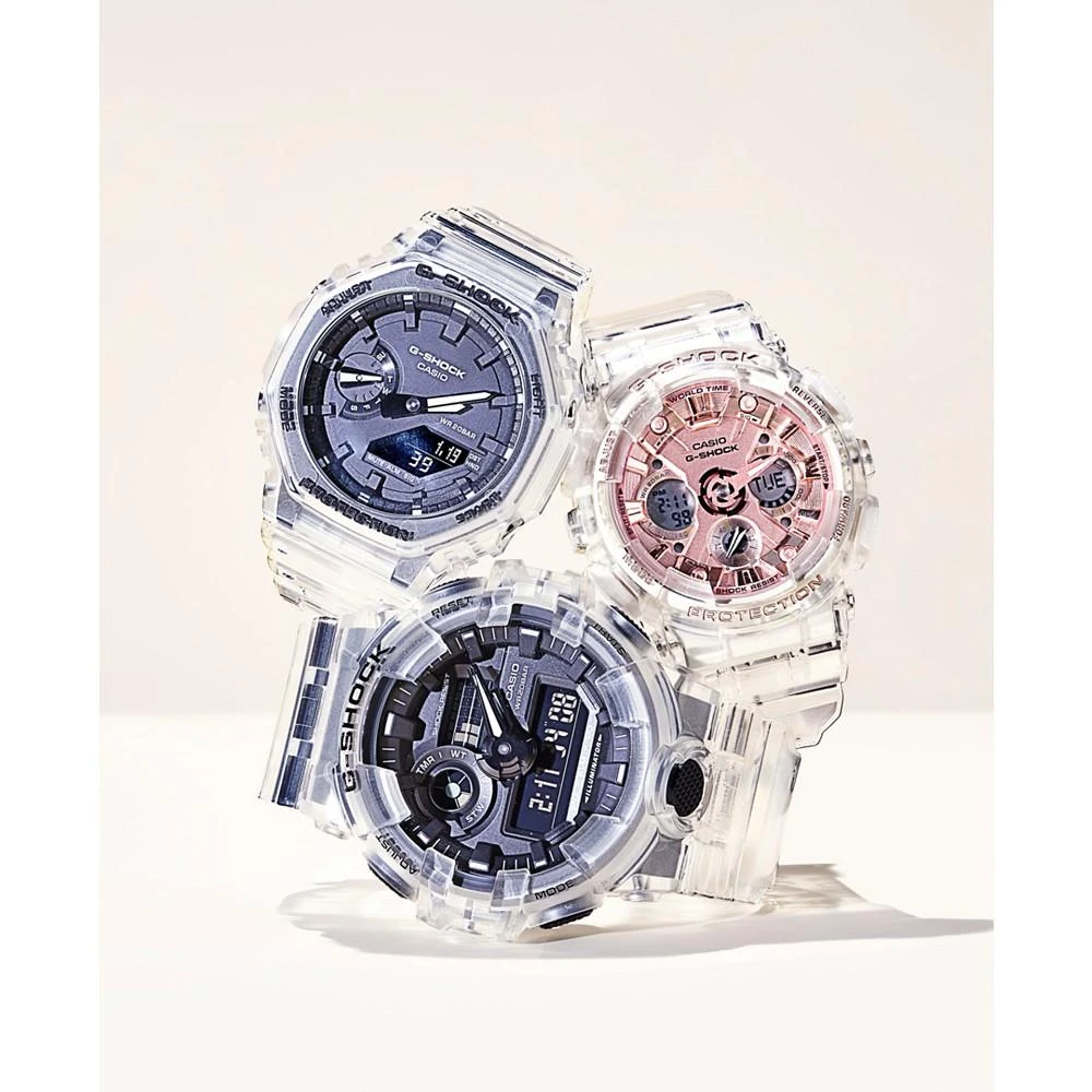 商品G-Shock|Men's Analog-Digital Clear Resin Strap Watch 45.4mm GA2100SKE-7A,价格¥618,第4张图片详细描述