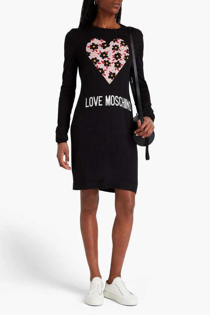 商品Love Moschino|Intarsia wool-blend mini dress,价格¥501,第2张图片详细描述