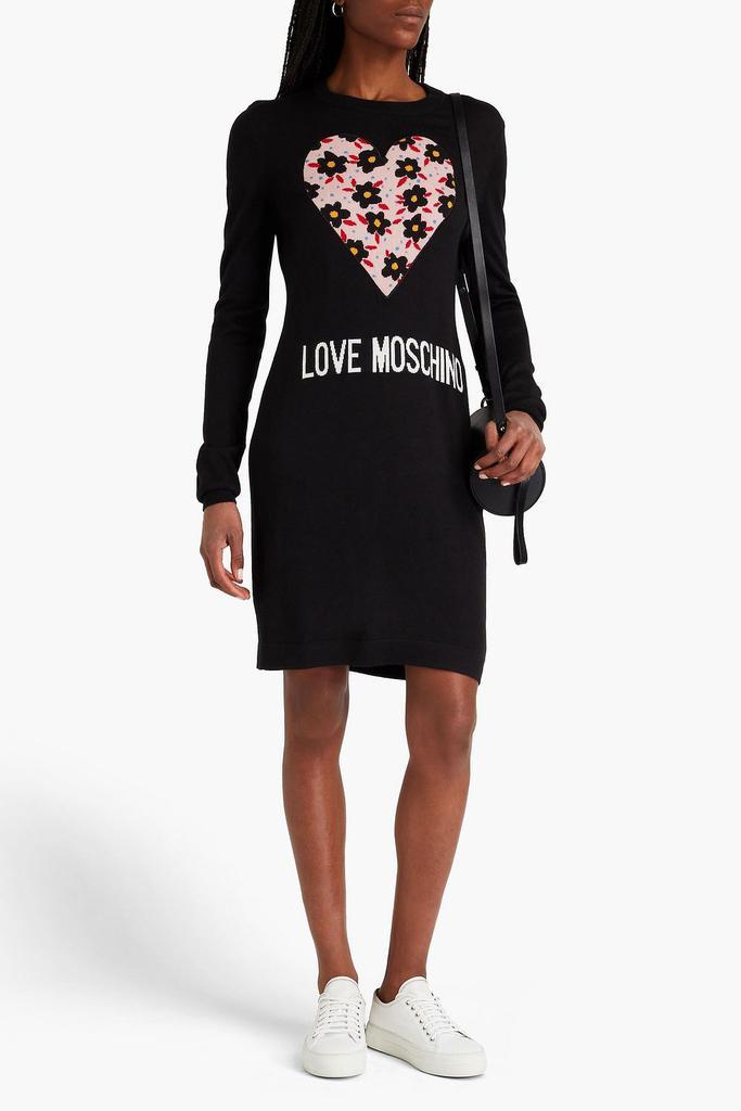 商品Love Moschino|Intarsia wool-blend mini dress,价格¥989,第2张图片详细描述