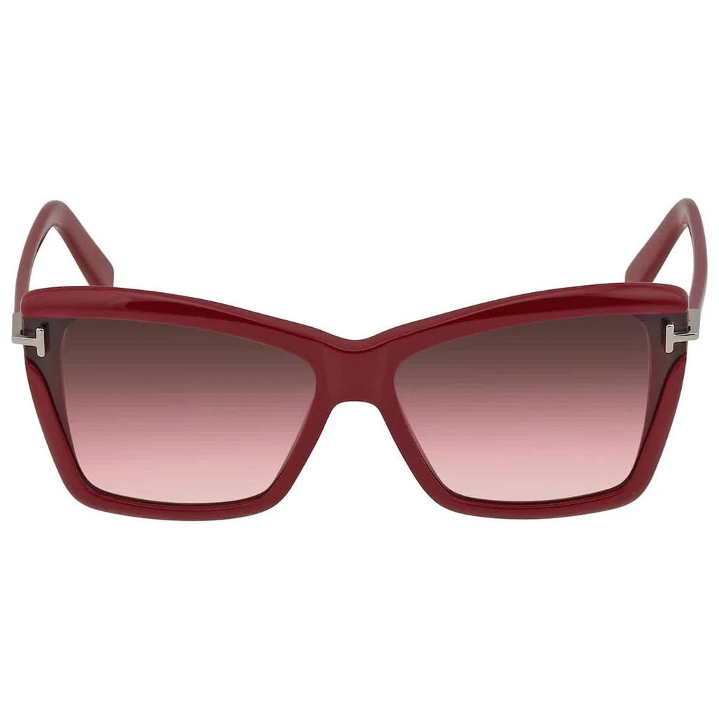 商品Tom Ford|Tom Ford Leah Pink Gradient Butterfly Ladies Sunglasses FT0849 69F 64,价格¥1415,第1张图片