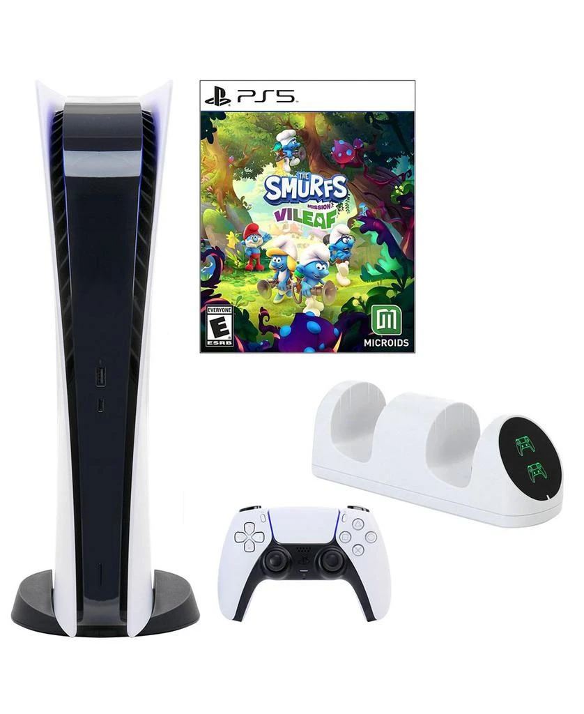 商品SONY|PlayStation 5 Digital Console with The Smurfs Game and Dock,价格¥5293,第1张图片