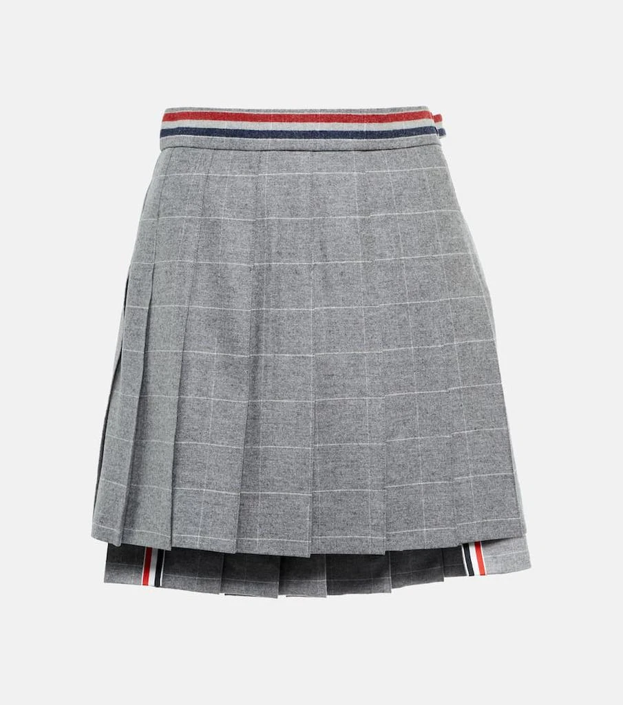 商品Thom Browne|Pleated flannel miniskirt,价格¥5527,第1张图片