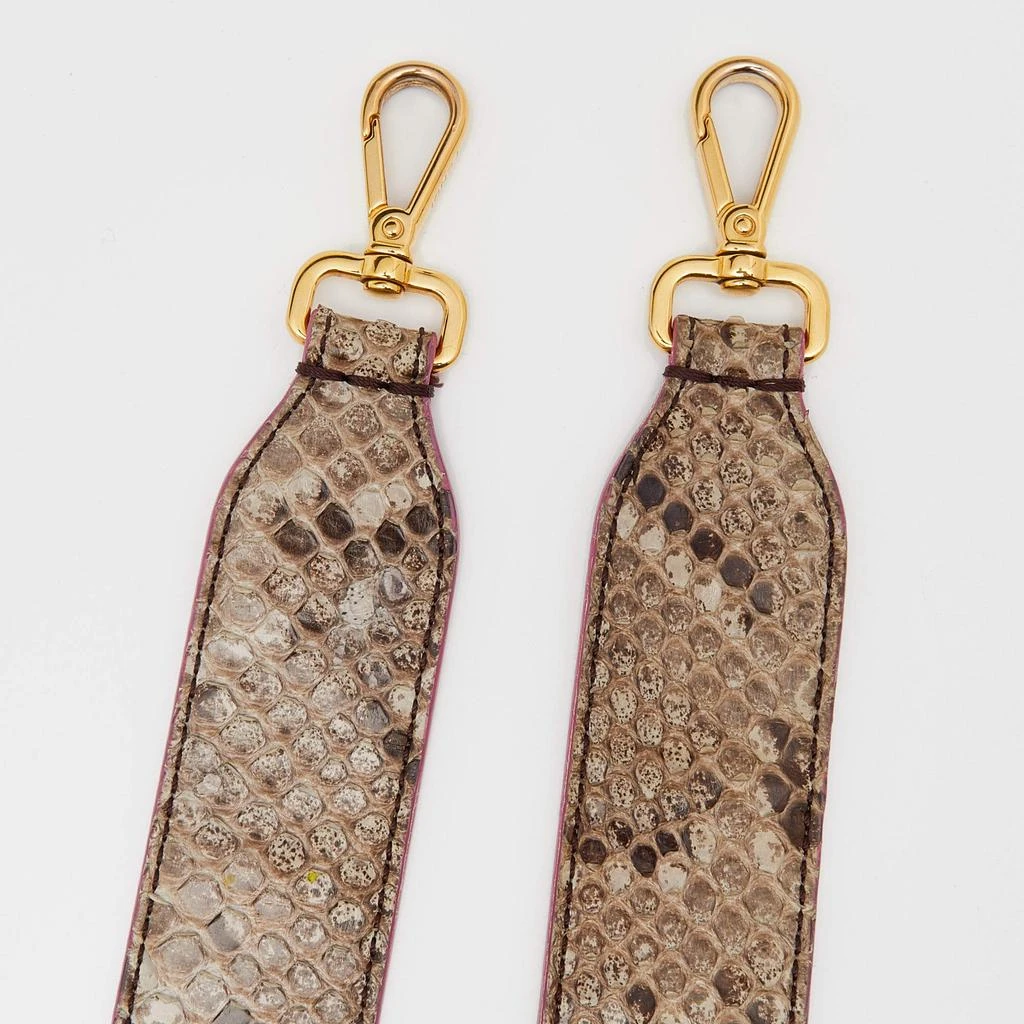 商品[二手商品] Fendi|Fendi Beige/Brown Python Strap You Shoulder Strap,价格¥2978,第2张图片详细描述