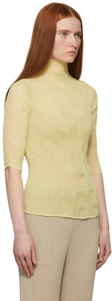 商品Issey Miyake|Yellow Chiffon Twist 1 Top,价格¥1422,第2张图片详细描述