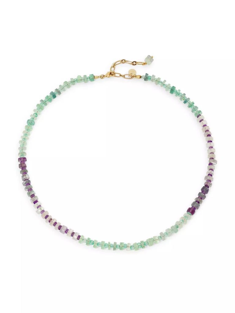 商品Room Service|Puka 24K-Gold-Plated &amp; Multi-Gemstone Beaded Necklace,价格¥604,第1张图片