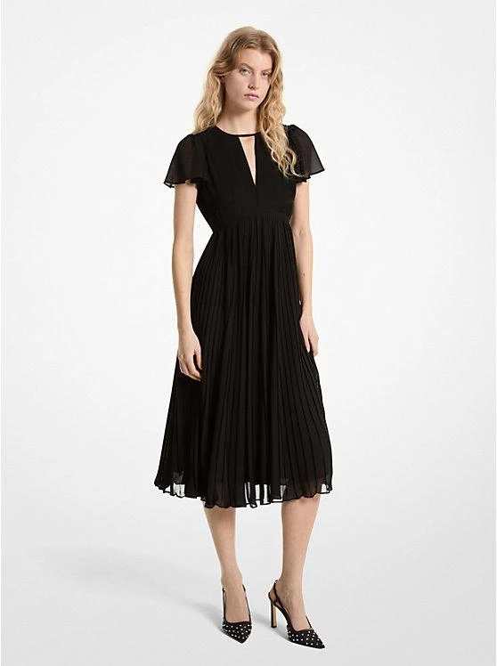 商品Michael Kors|Pleated Georgette Midi Dress,价格¥521,第1张图片