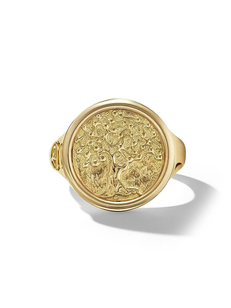 商品David Yurman|Life and Death Duality Signet Ring in 18K Yellow Gold, 20MM,价格¥65092,第3张图片详细描述